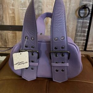 NWT Free People Say Yes Bag Lavender Leather Purse New $78 retail